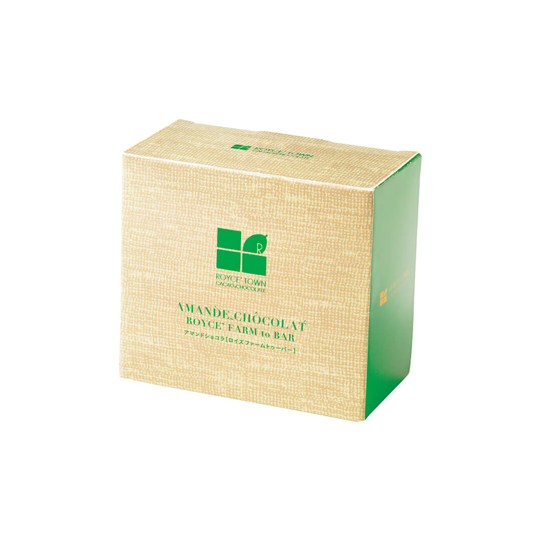 ROYCE' Chocolate - Amande Chocolat "ROYCE' Farm to Bar" - Image shows chocolate box.