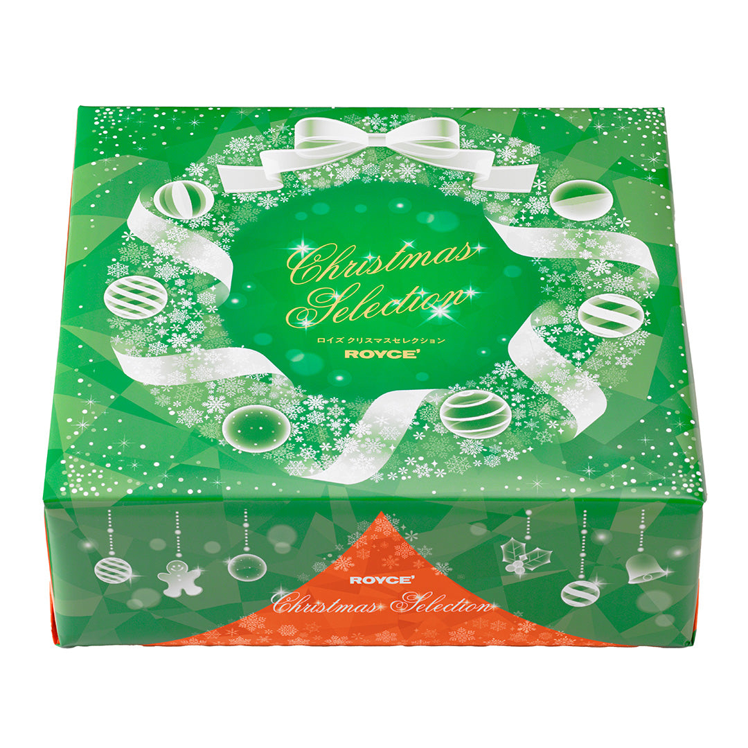 mage shows a green printed box with text saying Christmas Selection ROYCE'. Background is in white.