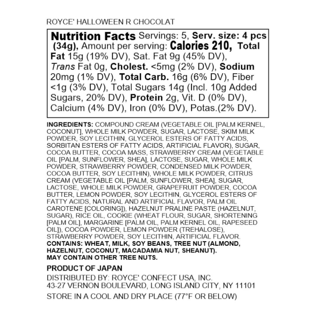 ROYCE' Chocolate - ROYCE' Halloween R Chocolat - Nutrition Facts
