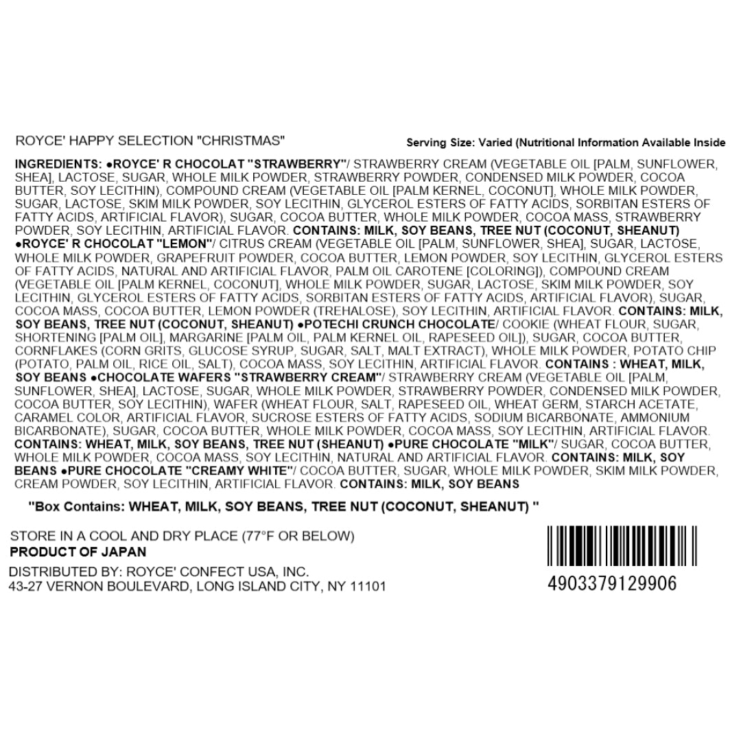 ROYCE' Happy Selection Christmas - Back Label 2023