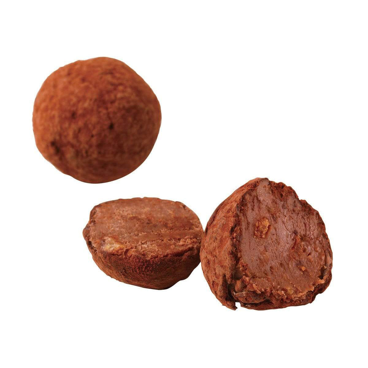ROYCE' Chocolate - Petite Truffe "Orange" - Image shows brown chocolate balls on a white surface.