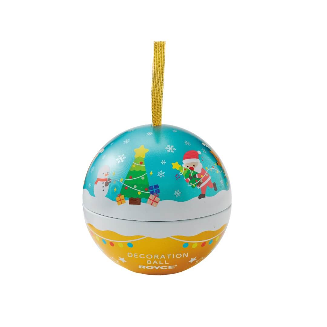 Decoration Ball "Christmas" - Image shows a decorative orb with holiday-themed illustrations. Text says Decoration Ball ROYCE'. Background is in white.