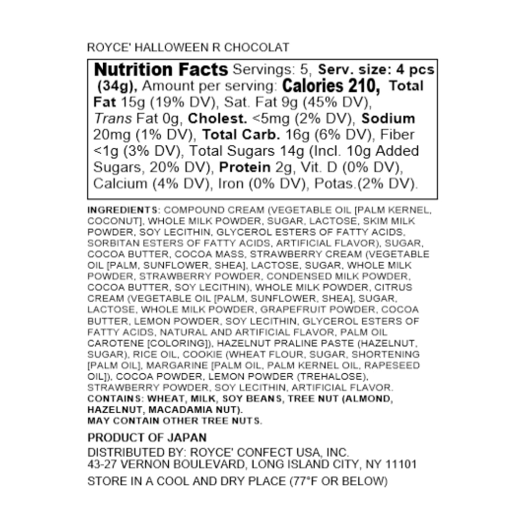 ROYCE' Halloween R Chocolat - Nutrition Facts
