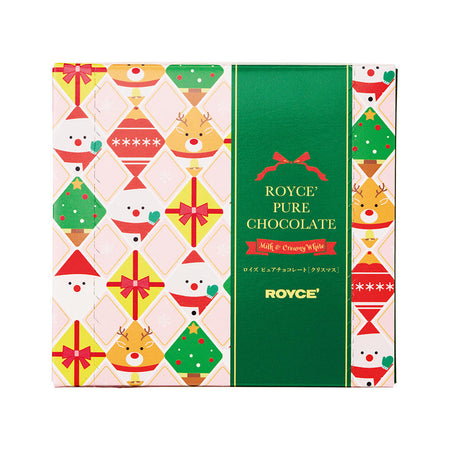 ROYCE' Chocolate - Pure Chocolate Christmas - ROYCE' Pure Chocolate packaging with festive design on a white background.